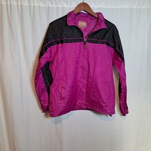 Pink and Black Windbreaker Jacket
